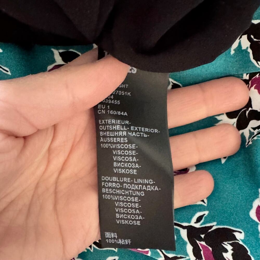 The Kooples | NWT Rock Roses Faux Wrap Mini Skirt Size Small $245 Retail - Picture 10 of 11